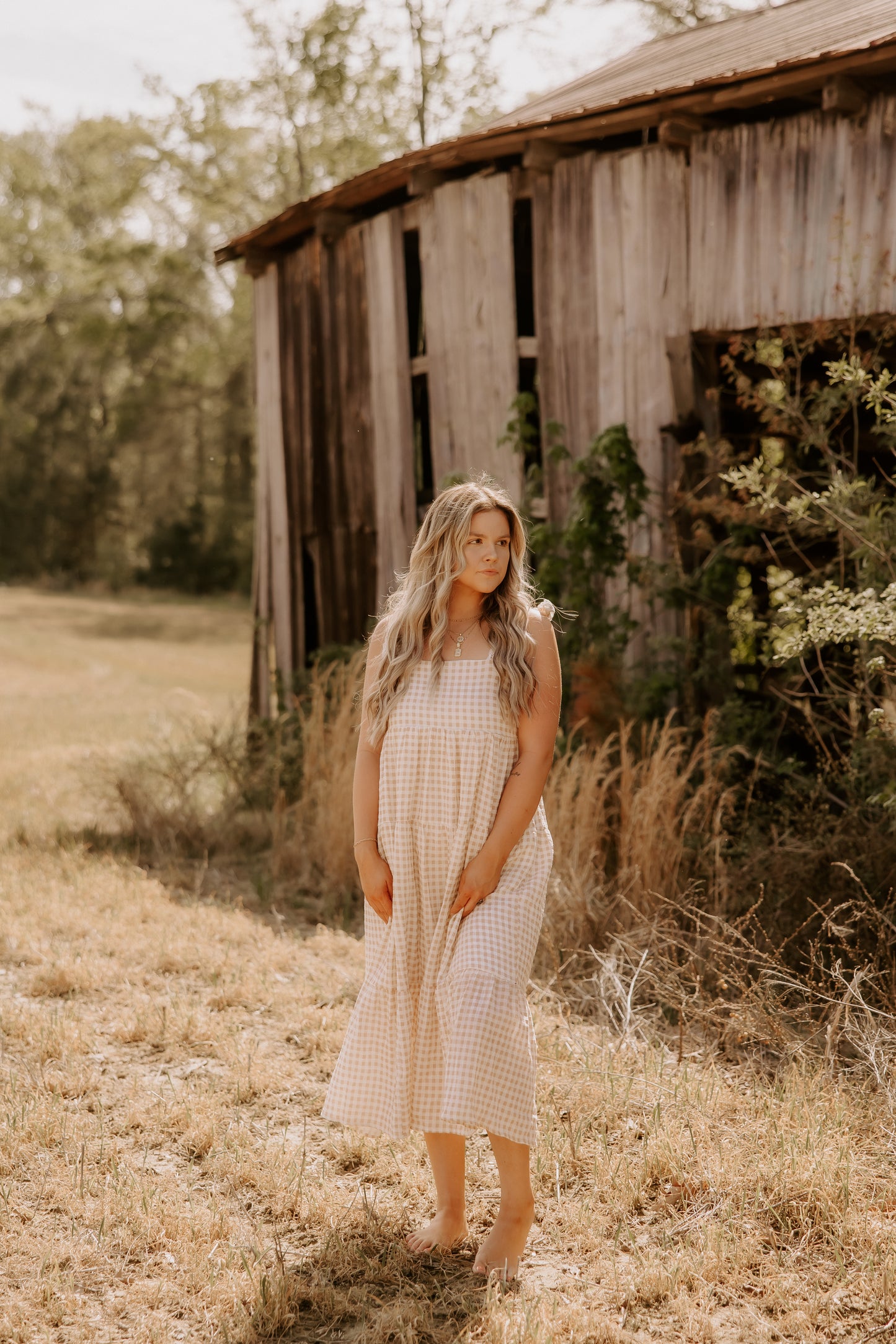Polly Gingham Maxi