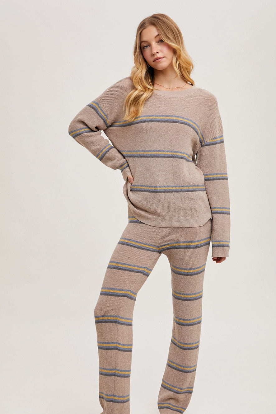 Alli Striped Knit Set