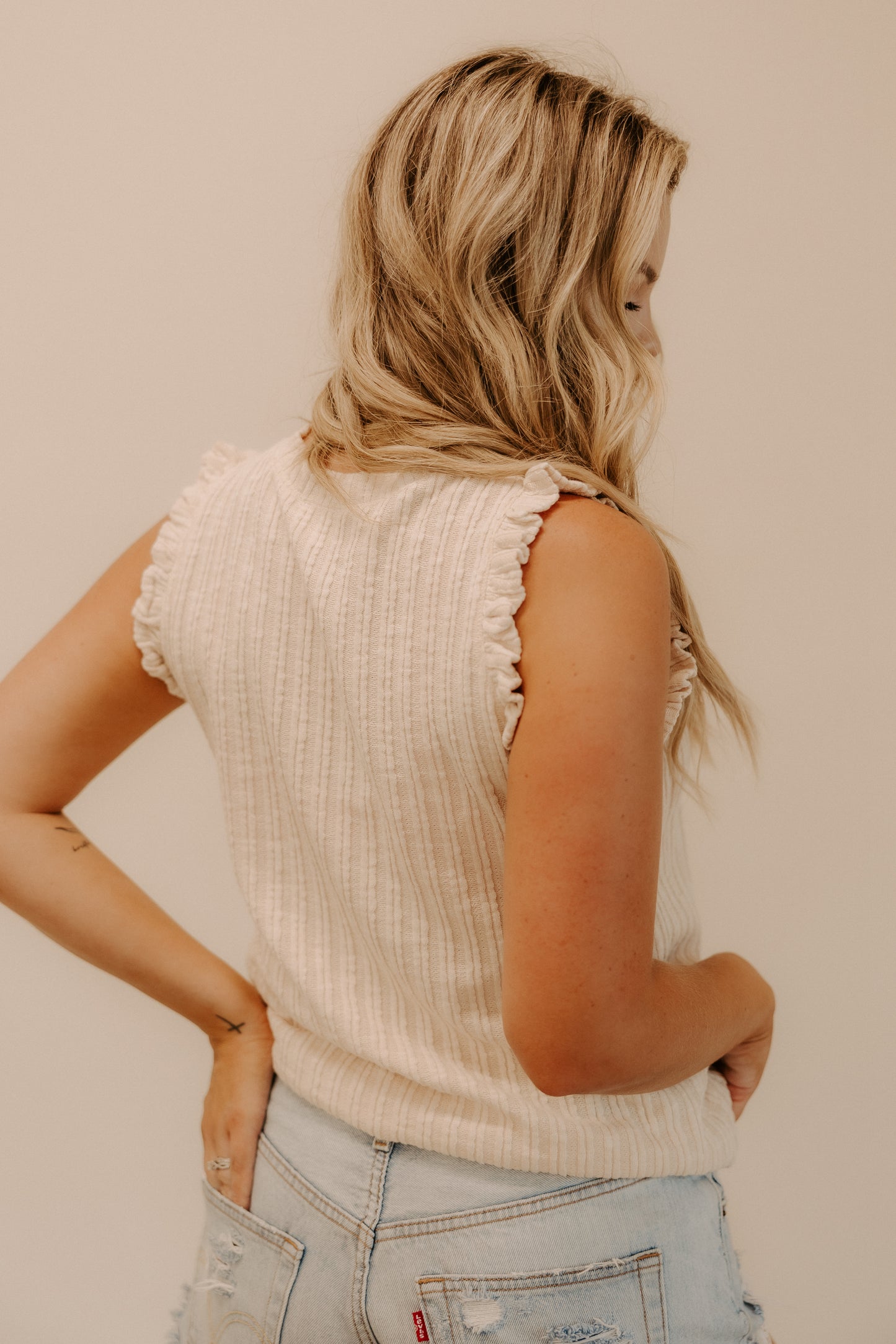 Daphne Ruffle Knit Top