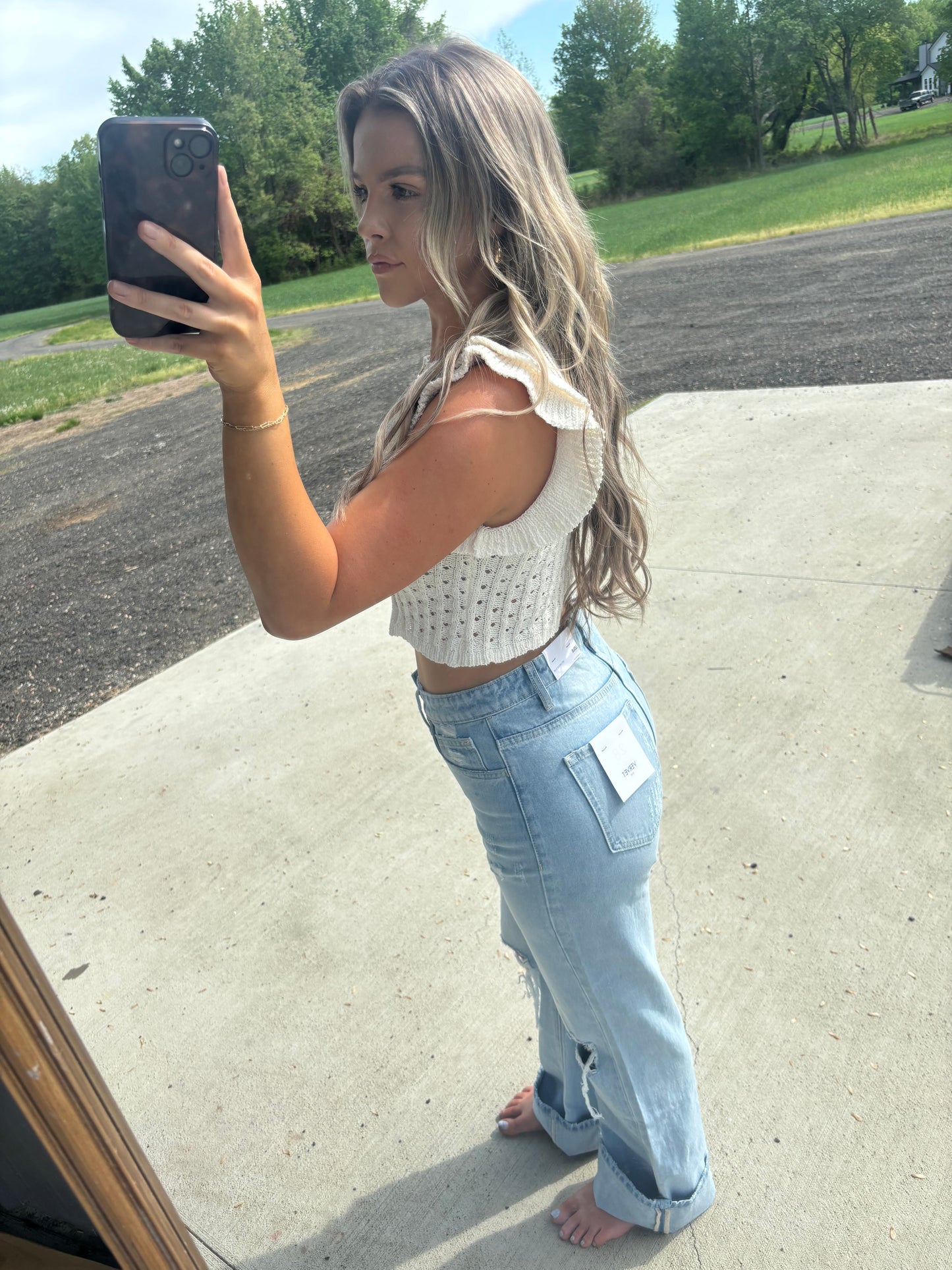 Leslie 90's Vintage Flare Jeans